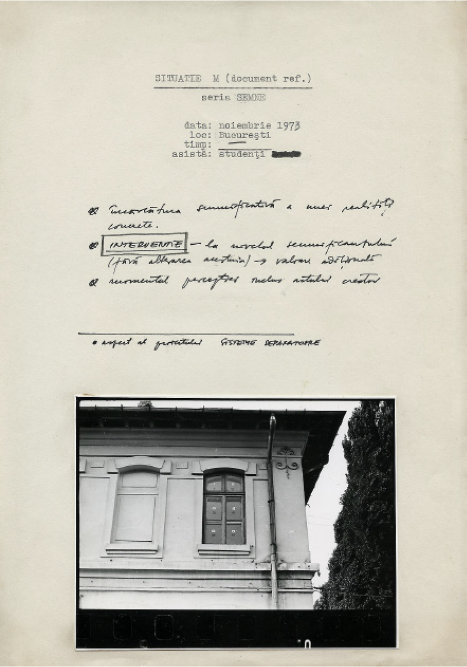 Situatie M, 1973