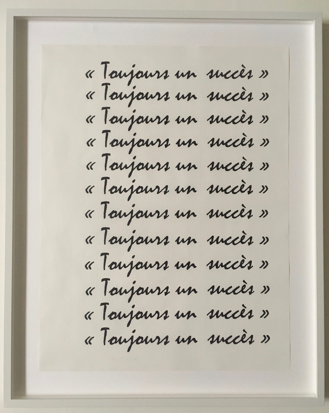 Toujours un succès, 2016