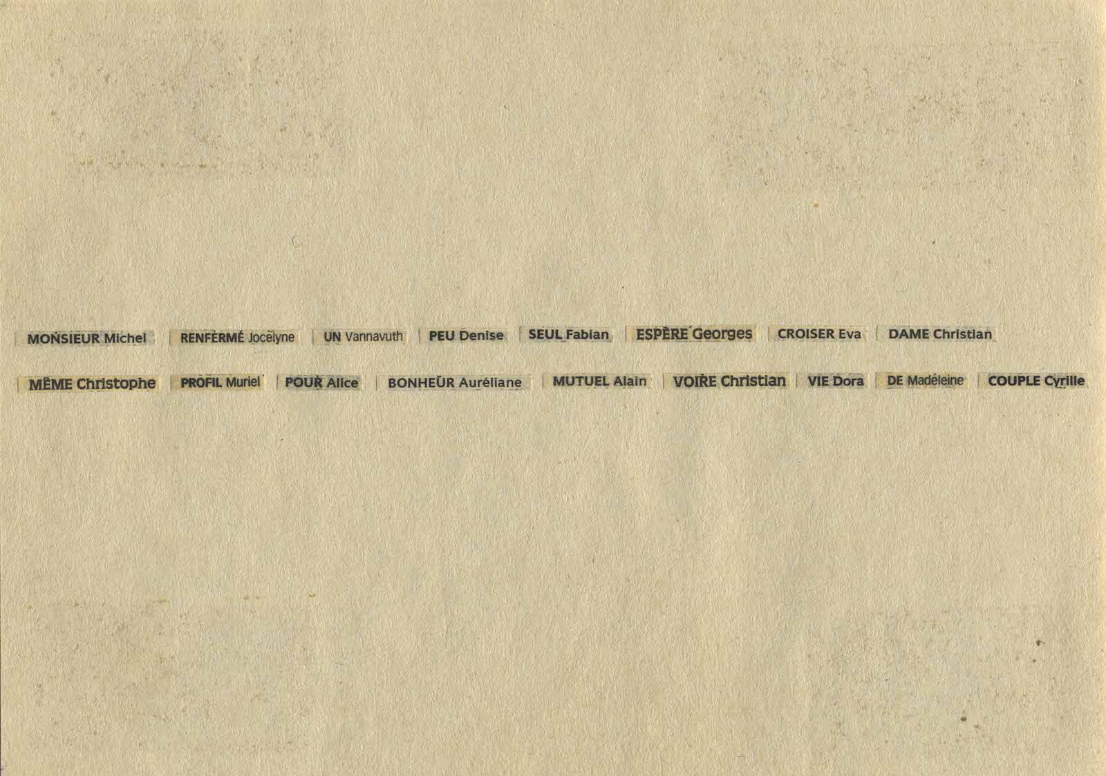 Monsieur Renfermé Un Peu Seul, 1997